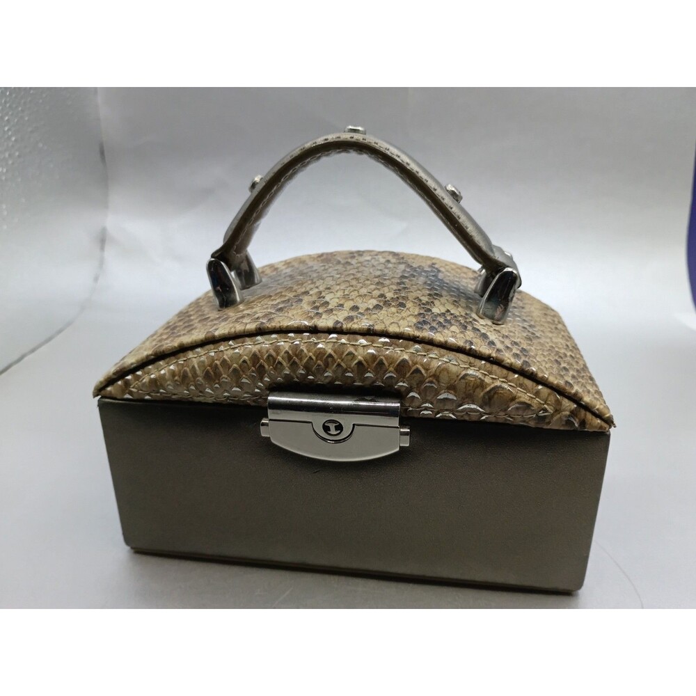 structured retro style jewelry case Python Skin Embossed Clearance Sale 💲